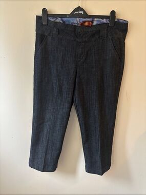 one 5 one Women's Black denim Cropped Ankle Pants